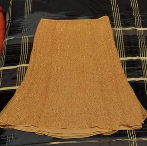 Talbots sparkly patterned mesh skirt